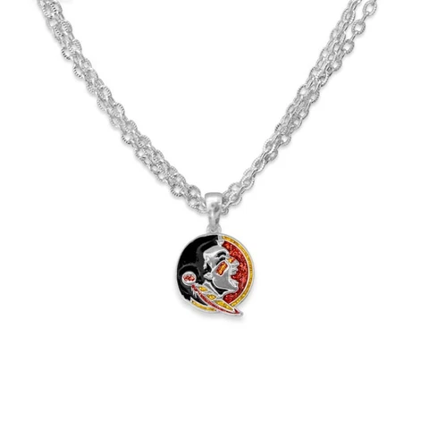 Florida State Seminoles Game Day Glitter Necklace Jewelry Gift Licensed FSU Cover