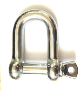 Manille Droite Ø 25mm Libre inox A4 - 316 crochet - Picture 1 of 2