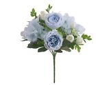 Gesch&#228;ft Party K&#252;nstliche Blume Hortensie-Blume Kunststoff Wei&#223; Blau Wei&#223;