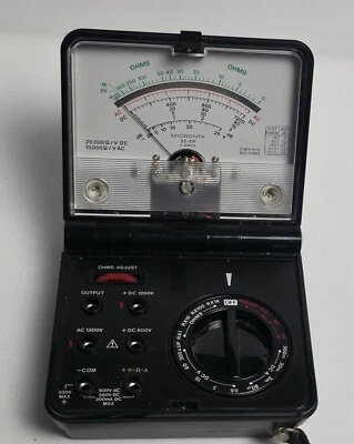 Micronta 22-211 Plegable Analógico 25 Gama Multimeter. Probado, Obras, No Cables - Imagen 1 de 3