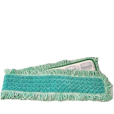 Rubbermaid Commercial HYGEN 48  Fringed Dust Mop Pad Green Q449 Replacement Dry • 24.80£
