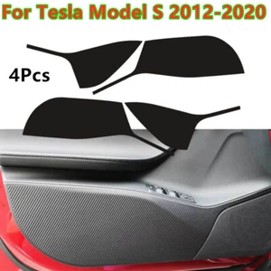 Pegatina cubierta antipatada para puerta interior de fibra de carbono para Tesla Model S 2014-2020 - Imagen 1 de 3