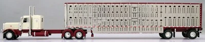 DCP 1/64 Maroon Cream Peterbilt 389 Wilson Livestock 60-1837 Farm Toy - Image 1 of 4