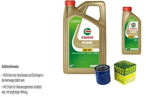 Kit para Inspección Filtro Castrol 6L Aceite 5W30 Peugeot 406 Break 8E / F 2.0 - Imagen 1 de 9