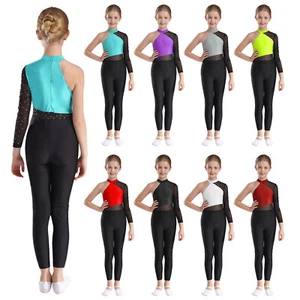 Kids Girls Leotard Performance Bodysuit Gym Gymnastic Activewear Yoga AU - Picture 1 of 102