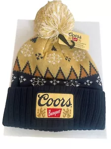 Pom Hat, Navy & Gold Winter Style! - Picture 1 of 2