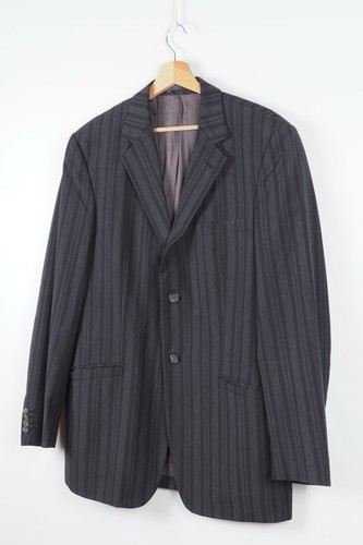Giacca blazer cappotto sportivo uomo Versace Collection righe antracite 40 50 M BL048