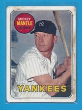 HEAVY CERAMIC YELLOW NAME MICKEY MANTLE 1969 TOPPS #500 LIMITED R&N CHINA *TPHLC