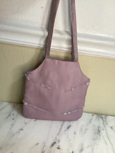 Emporio Armani Purse Lavender Beaded Made in Italy - Picture 1 of 5