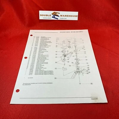 Ryobi Model 310r 310BVr Engine Parts List Manual 6/93 - Image 1 of 3