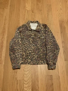 Vintage Et Vous By Hysteric Denim Jacket SMALL Y2K Chettah Print Brown - Picture 1 of 8