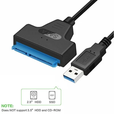 USB 3.0 to 2.5" SATA III Hard Drive Adapter Cable/UASP -SATA to USB3.0 Converter - Image 1 of 4