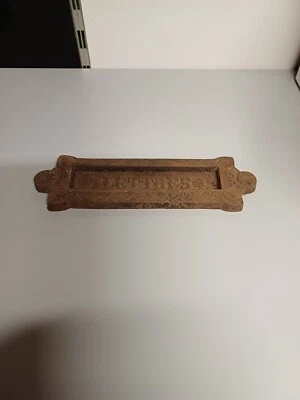 Entrée de Boîte à Lettres Aux Art Nouveau Fonte a Clapet 1900 Porte Entrée - Photo 1/4