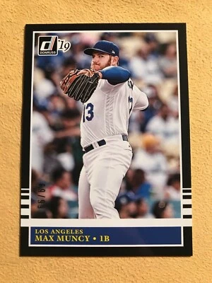 2019 Donruss Baseball MAX MUNCY Los Angeles Dodgers HOLO BACK PARALLEL /99 - Image 1 of 2