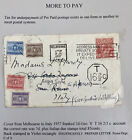 1937 Melbourne Australia Postage Due Slogan Cancel Cover To Aprica Italy