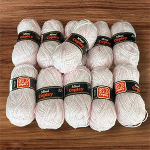Yarn Vintage COPLEY Mimi Light Baby Pink Bouclé Crafts Lot of 11 - Picture 1 of 12
