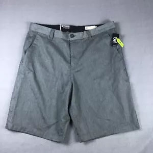 NWT Volcom Frickin Chino Shorts Mens 38 Regular Fit Gray Flat Front Relaxed Rise - Picture 1 of 10