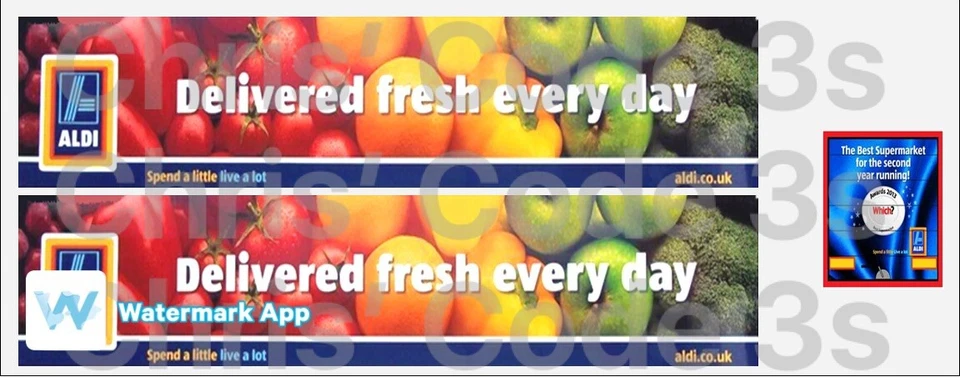 Code 3 Adhesive Vinyl Trailer Decal - Aldi - 1/50 1/64 1/76 1/87 1/148 - Image 1 of 1