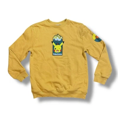 Sudadera Pokémon Mujer Dorada Pikachu Gráfico Pullover Talla XL FUNCIONA PEQUEÑA LEER Foto 1 de 4