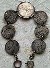 1892 Love Token Bracelet – 6 Engraved Barber & Seated Liberty Dimes w/ Gems -Q67