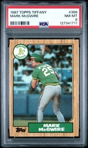 1987 TOPPS TIFFANY MARK MCGWIRE #366 * A'S * ROOKIE * NM-MT PSA 8  * JUST BACK - Picture 1 of 1