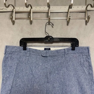 J Crew Shorts Men's 38 Blue Linen Cotton Textured Rivington Academia Vacation - Image 1 of 4