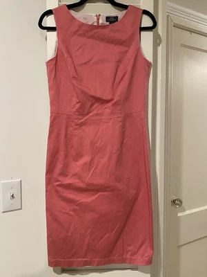 Vestido recto Brooks Brothers 346 elástico sin mangas para mujer talla 4 rosa primavera algodón Foto 1 de 4