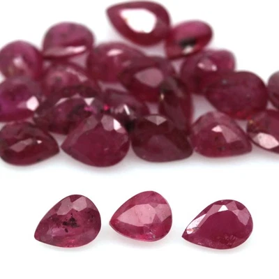 8.86 CT. Heated 22Pcs Red Ruby Madagascar Pear - Image 1 of 4