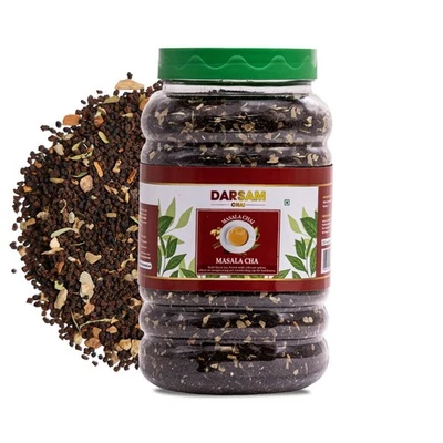 Darsam Masala Chai Premium Assam Black Tea Spice, 17.6oz 500g 1 PCS Jar Pot - Image 1 of 4