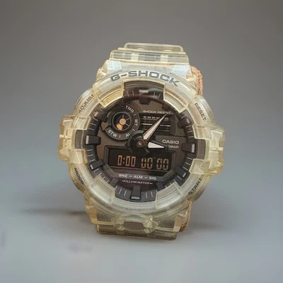 Reloj Casio G-Shock GA-700SKE Hombre Transparente y Negro, Limpio y Funcionando Foto 1 de 4