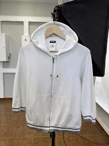 🇮🇹 Vintage 90s Dolce Gabbana Zip Hoodie Y2K Rare Retro Hype size M color White - Picture 1 of 6