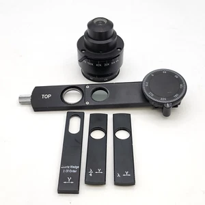 Condensador de piezas de polarización de microscopio Kern, cuña de cuarzo y placas onduladas - Imagen 1 de 13