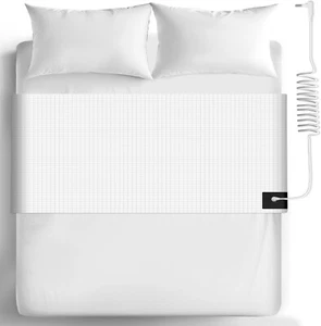 Erdungslaken XL Twin 95% Bio-Baumwolle 5% Silberfaser Erdung 35" x 106" - Bild 1 von 6