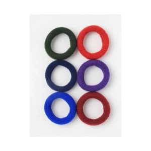 Large PACK OF 6 Jersey Knit Fabric Donut ElasticHair Accessories - Picture 1 of 4