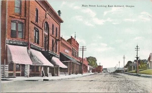 Lithograph Ashland Oregon Street Scene on Main Street 1909 - Picture 1 of 2