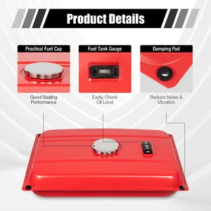 Generador 4 gal/15 L Gas Combustible Gasolina Tanque Rectangular Para Honda Series - Imagen 1 de 19