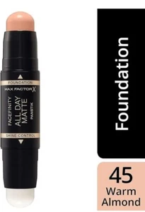 Max Factor Facefinity All Day Matte 2 in1 Panstik Foundation | 45 Warm Almond | - Picture 1 of 5