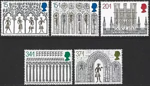1989 Sg 1462/1466 Christmas. 800th Anniversary of Ely Cathedral MNH - Picture 1 of 2
