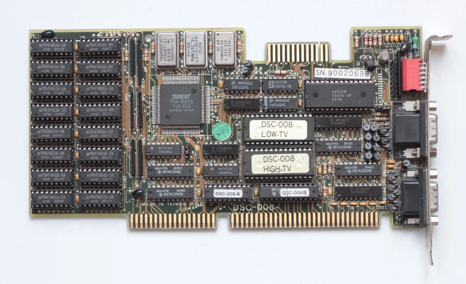 ISA graphics card - TRIDENT TVGA 8800CS - 512KB - TESTED - Image 1 of 2