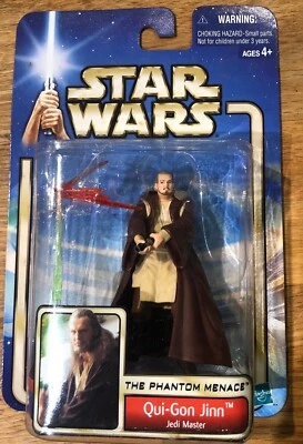 Star Wars Precuelas Qui-Gon-Jinn Jedi Master #32 Hasbro Sin usar, en caja, se envía rápido Foto 1 de 4
