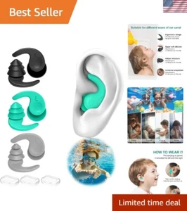 Reusable Waterproof Ear Plugs for Kids - Ideal for Swimming, Surfing, Bathing - Picture 1 of 10