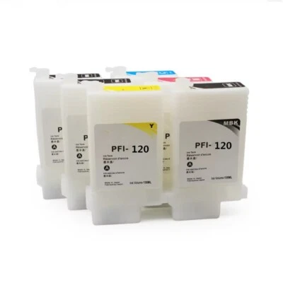 5* 130ML/PC PFI-120 Empty Ink Cartridge With Chip For Canon TM-200 205 300 305 - Image 1 of 4