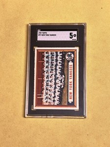 1957 Topps #97 New York Yankees Team SGC Graded Vintage Baseball Card *CgC605*