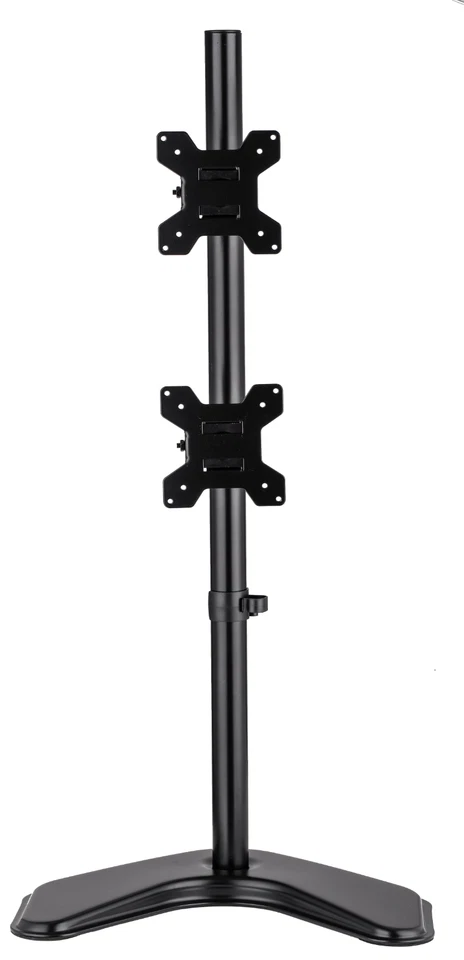 Adjustable Vertical Dual Monitor TV Desktop Mount Stand Tilt Swivel Fits 13- 27" - Image 1 of 4