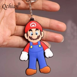 🇬🇧 Double Sided Super Mario Bros PVC Keychain Keyring toy 🇬🇧 - Picture 1 of 6