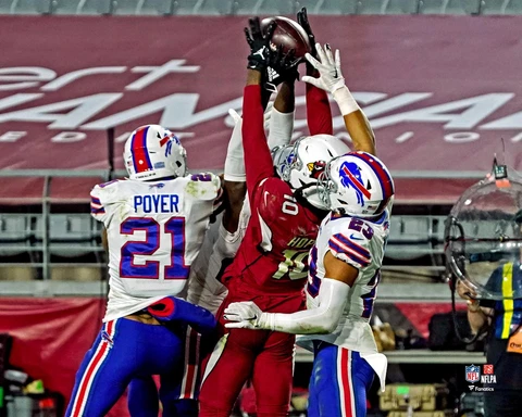 Deandre Hopkins Arizona Cardinals UnSigned Hail Mary Win TD Catch vs Bills Photo Cover