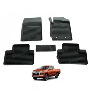 For Mitsubishi Triton Cab L200 2015 - 23 RHD Rubber 3D Floor Mat Carpets - Picture 1 of 11