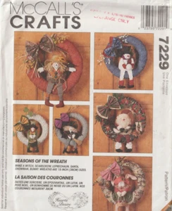 ESTACIONES DE LA CORONA - ¡Decoración navideña! - Patrón McCall's 7229 - ¡Fuera de uso y sin cortar! - Imagen 1 de 1