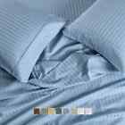 Luxury Unattached Waterbed Striped 650 Tc Cotton Wrinkle Free Blend Sheet Sets