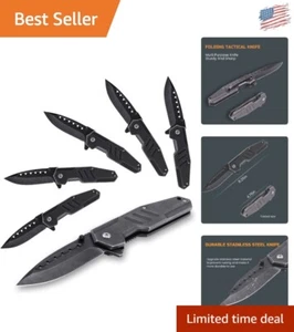 Compact Tactical Folding Knife with Clip - Ideal for Hiking & Fishing Adventures - Picture 1 of 9